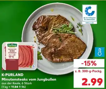 Kaufland K-PURLAND Minutensteaks vom jungbullen 300g Angebot