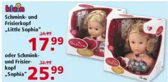 Multi Markt Klein Schmink und Frisierkopf ,,Little Sophia" oder Schmink und Frisierkopf ,,Sophia" Angebot