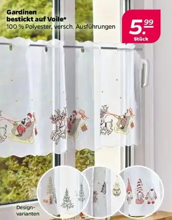 NETTO Gardinen bestickt auf Voile Angebot