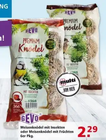 Multi Markt Gevo Meisenknödel mit Insekten oder Meisenknödel mit Früchten Angebot