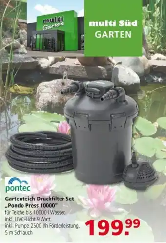 Multi Markt Pontec Gartenteich Druckfilter Set ,,Pondo Press 10000" Angebot