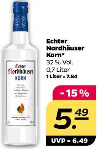 NETTO Echter Nordhäuser Korn 0,7 Liter Angebot