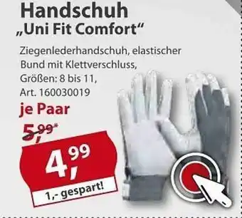 Sonderpreis Baumarkt Handschuh,, uni Fit Comfort" Angebot