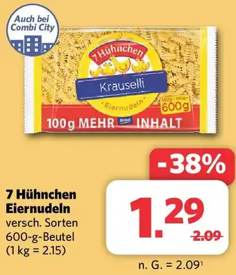 Combi 7 Hühnchen Eiernudeln 600 g Beutel Angebot