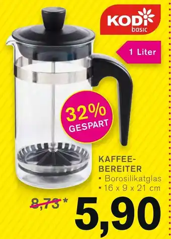 KODi KODI basic KAFFEEBEREITER Angebot