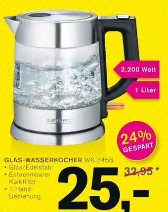 KODi SEVERIN GLAS-WASSERKOCHER WK 3468 Angebot