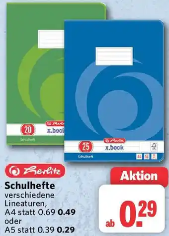 Combi Herlitz Schulhefte Angebot
