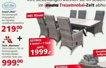 Multi Markt SenS-Line Sessel Rick oder Tisch Montana Angebot