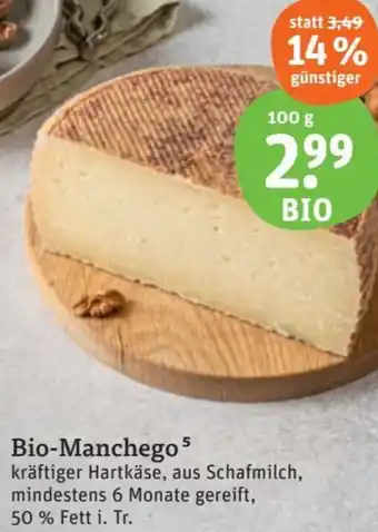 tegut Bio-Manchego 100 g Angebot