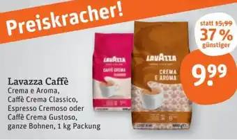 tegut Lavazza Caffè Crema e Aroma 1 kg Packung Angebot