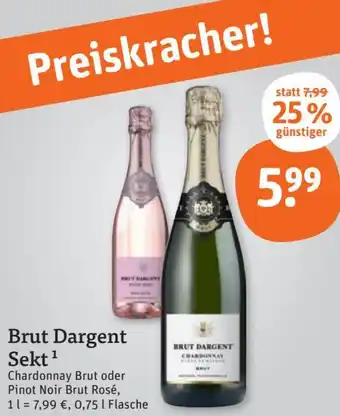 tegut Brut Dargent Sekt 0,75 L Flasche Angebot