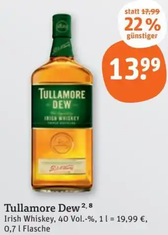 tegut Tullamore Dew 0,7 L Flasche Angebot