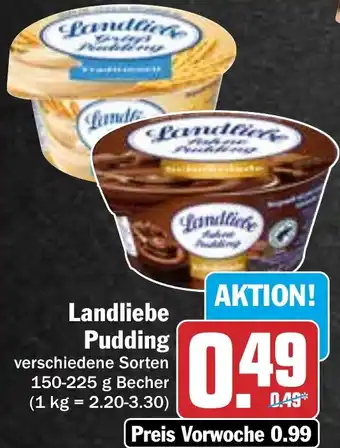 Hit Landliebe Pudding 150-225 g Becher Angebot