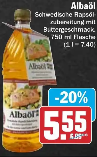 Hit Albaöl Schwedische Rapsöl 750 ml Flasche Angebot