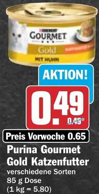 Hit Purina Gourmet Gold Katzenfutter 85 g Dose Angebot