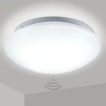 ManoMano Randaco led deckenlampe mit bewegungsmelder deckenleuchte mit tageslichtsensor warmweiss 12w 960 lumen ø24 cm für kellerräume Angebot