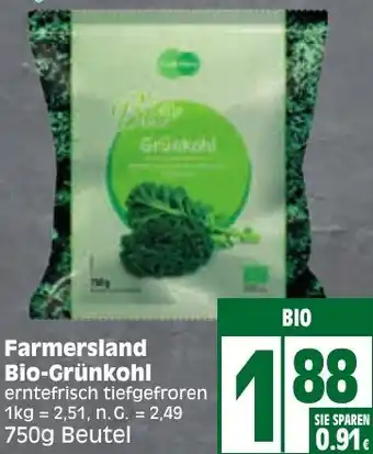 Edeka Farmersland Bio-Grünkohl 750g Beutel Angebot