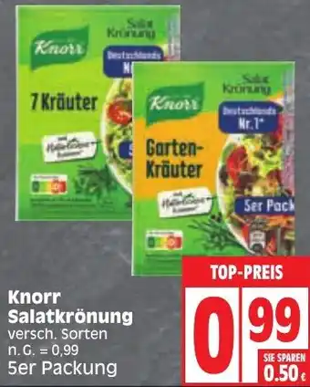 Edeka Knorr Salatkrönung 5er Packung Angebot