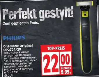 Edeka PHILIPS OneBlade Original QP2721/20 Angebot