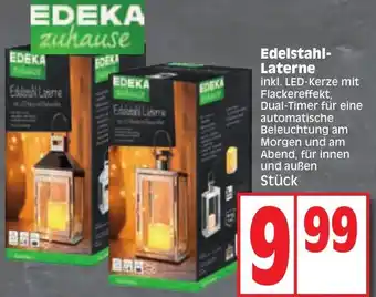 Edeka EDEKA zuhause Edelstahl Laterne Angebot