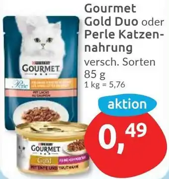 Budni Gourmet Gold Duo oder Perle Katzennahrung 85 g Angebot