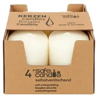 Bauhaus Stumpenkerzen-set safe candle (4 stk., ø x h: 6 x 8 cm, wollweiß) Angebot