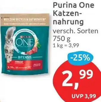 Budni Purina One Katzennahrung 750 g Angebot