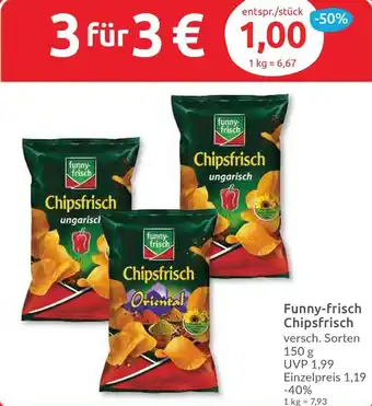 Budni Funny-frisch Chipsfrisch 150 g Angebot