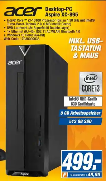 expert Octomedia Acer Desktop PC Aspire XC 895 Angebot