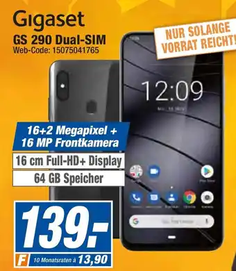 expert Octomedia Gigaset GS 290 Dual Sim Angebot