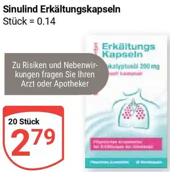 Globus Sinulind Erkältungskapseln 20 Stück Angebot