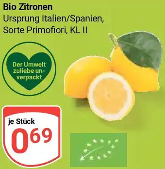 Globus Bio Zitronen Angebot