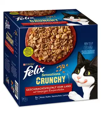 Dehner Purina felix nassfutter für katzen sensations crunchy geschmacksvielfalt vom land Angebot