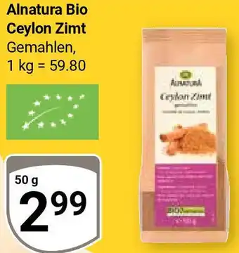 Globus Alnatura Bio Ceylon Zimt 50 g Angebot