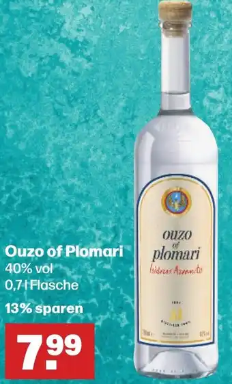 Handelshof Ouzo of Plomari 0,7 L Flasche Angebot