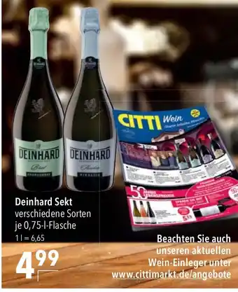 CITTI Markt Deinhard Sekt 750ml Angebot