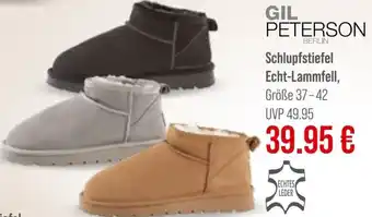 V Markt GIL PETERSON Schlupfstiefel Echt-Lammfell Angebot