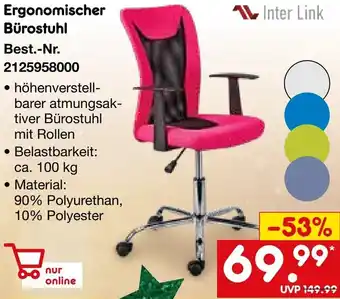 Netto Marken-Discount Inter Link Ergonomischer Bürostuhl Angebot