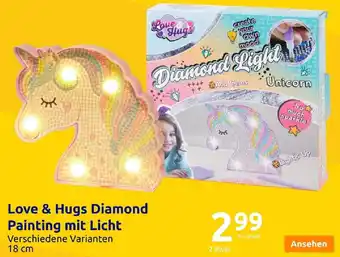 Action Love & Hugs Diamond Painting mit Licht Angebot