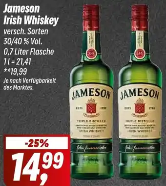 Simmel Jameson Irish Whiskey 0,7 Liter Flasche Angebot