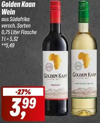 Simmel Golden Kaan Wein 0,75 Liter Flasche Angebot