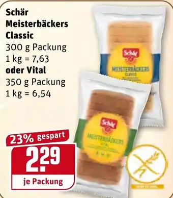 REWE Center Schär Meisterbäckers Classic 300g oder Vital 350g Angebot