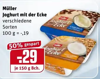 REWE Center Müller Joghurt mit der Ecke 150g Angebot