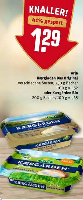 REWE Center Arla Kaergarden Das Original oder Kaergarden Bio Angebot