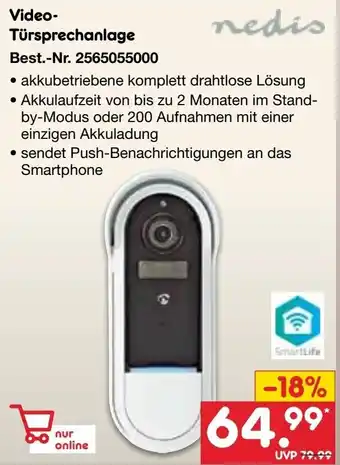 Netto Marken-Discount Nedis Video Türsprechanlage Angebot