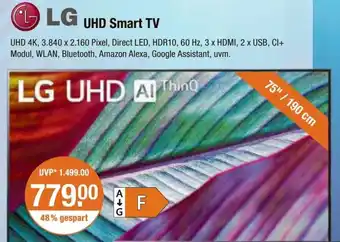 V Markt LG UHD Smart TV 75" 75UR76006LL Angebot