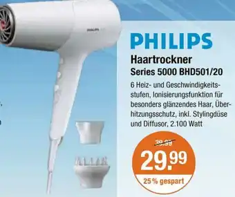 V Markt PHILIPS Haartrockner Series 5000 BHD501/20 Angebot