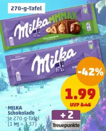 PENNY MILKA Schokolade 270 g Tafel Angebot