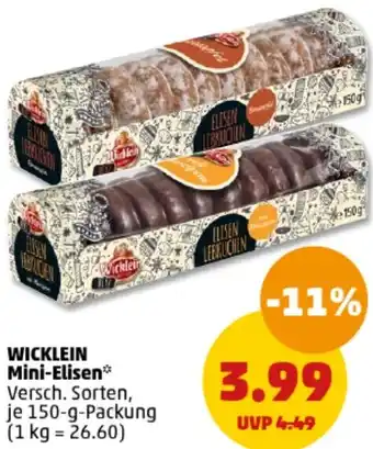 PENNY WICKLEIN Mini-Elisen 150 g Packung Angebot