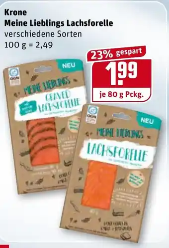 REWE Center Krone Meine Lieblings Lachsforelle 80g Angebot